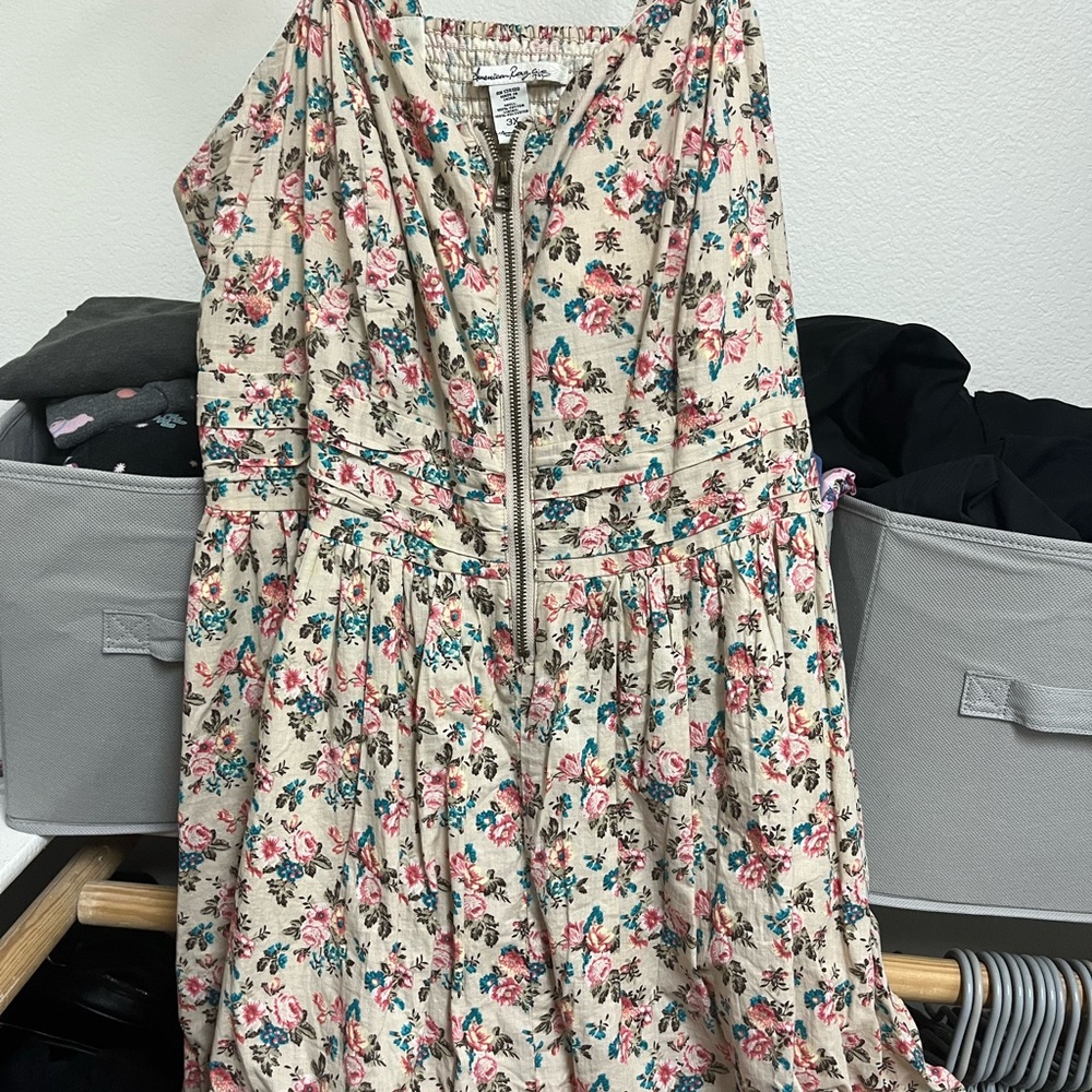American Rag Floral Midi Dress with Zipper
